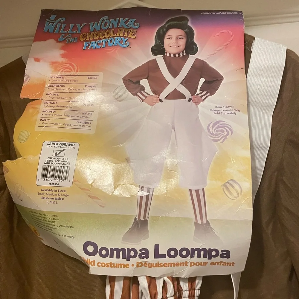 Oompa Loompa Kids Halloween Costume - Brown & White